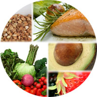 collage of foods in the mediterranean diet