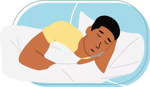 illustration of a person sleeping