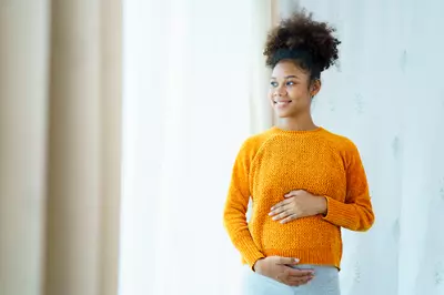 smiling pregnant woman 