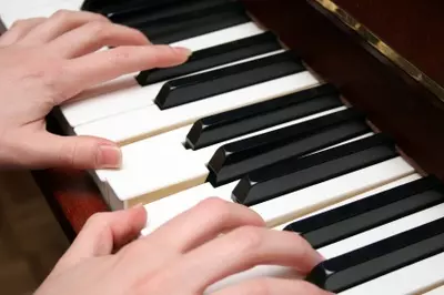 a person playing piano