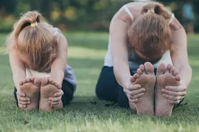 children doing yoga