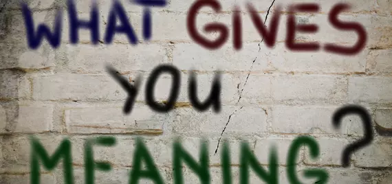 Words on a wall: What Gives You Meaning?